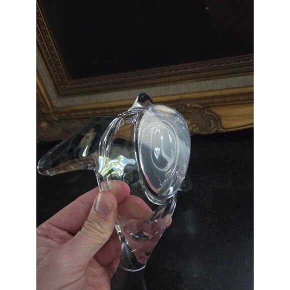 Vintage 1950s-70s Kanawha UV Reactive Freeform Art Glass Bird Dish 8.25" - Picture 8 of 8